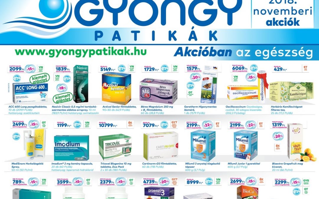 Gyöngy Patikák Havi Akció (2018. november)