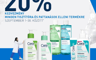 Cerave lemosók + pattanás termékek -20%
